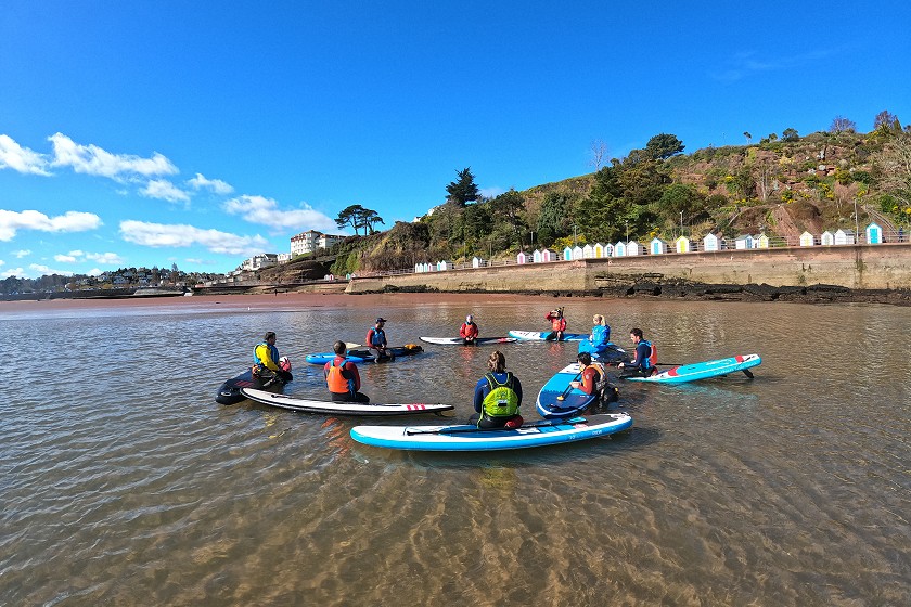 group paddleboarding